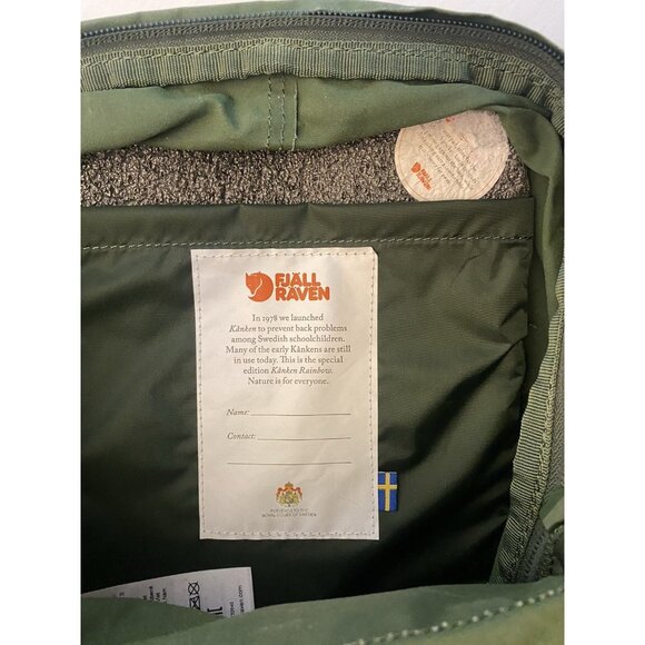 Fjallraven Kanken Mini Backpack Green Rainbow Straps 23261 EUC - Picture 7 of 7